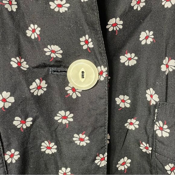 LizSport 90's Blazer Jacket Daisy Floral Print Single Button Closure Size M - Picture 5 of 10